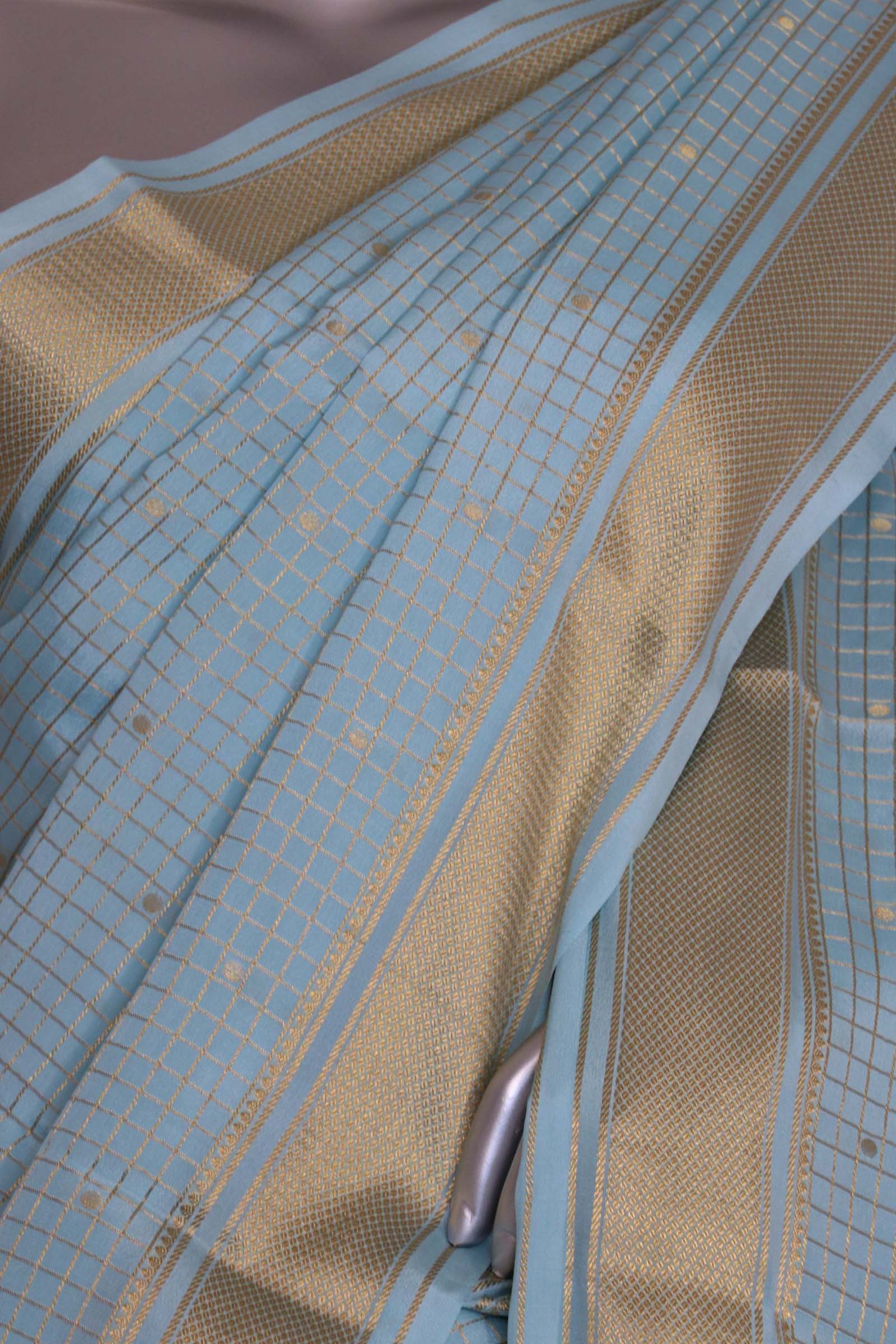 Pure Mysore Crepe Silk Saree AL211376